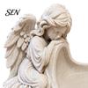 Detailed Carving Tray Ornament Angel Figurine Key Tray, Faux Stone Catchall Decorative Shape for Keys Desktop Storage Dish Entryway Table Home