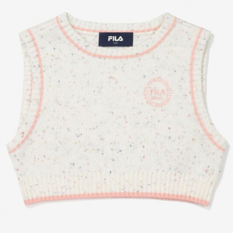 [fila Kids] Essential+ Dress Vest Set  Fk2opf3301f Beg  q0zFk2opf3301fBeg