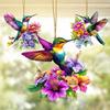 Kolibřík Vánoční ozdoby 2D Akrylový Létající pták Závěsné přívěsky na Vánoční stromek Dveře Okno Domácí dekorace