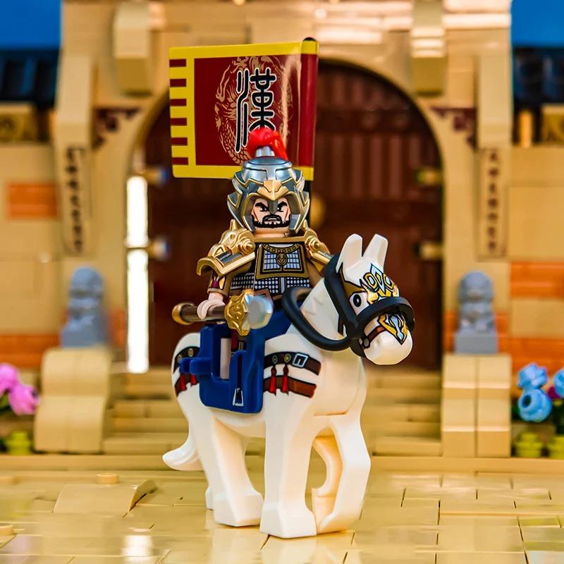 Building Block Man Figurine Three Kingdoms Zhuge Liang Armor Version Lu Bu Children's Assembly Toy Boy Holiday Gift Collection