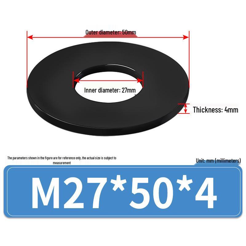 8.8 Grade Black Hardened High-Strength Oversized Flat Metal Spacer Washer (M2-M8)