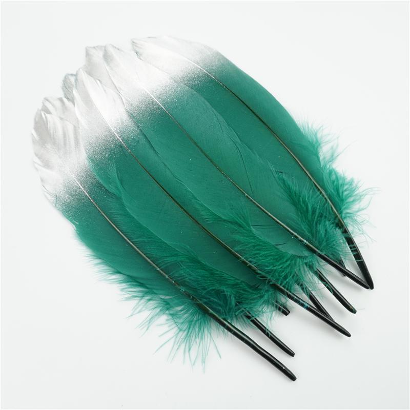 10Pcs Golden Goose Feather 15-20cm Silver Swan Plumes Dream Catcher Accessories DIY Jewelry Creation Feather Holiday Decorations