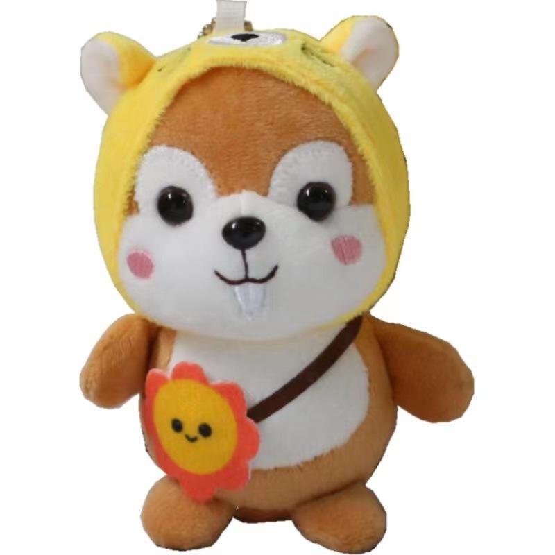 Cute Puppy Akita Dog Little Fox Plush Toy Corgi Small Mini Doll Hanging Decoration