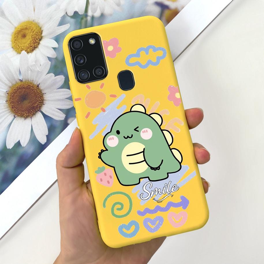 For Samsung A21S Case SM-A217F A 21S Back Cover Fashion Flower Cartoon TPU Soft Silicone Phone Case For Samsung Galaxy A21s Capa
