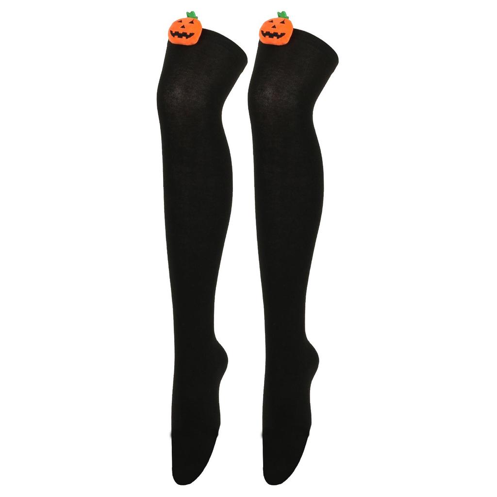 Women's Halloween Devil Over-the-Knee Cosplay Socks: European and American Striped Long Socks