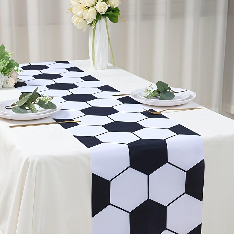 1Pcs Football Table Runner Soccer Birthday Decor Soccer Sports Theme Table Cover Football Birthday Baby Shower Supplies