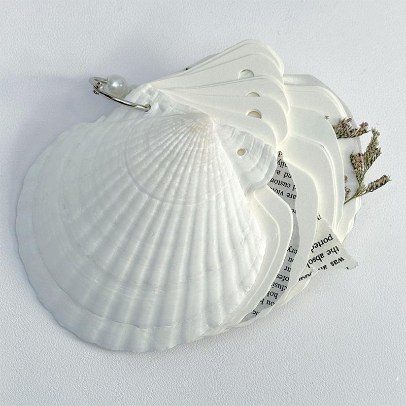 Multi-Purpose Natural Seashell Seashell Notebook Blank Inner Pages Portable Design Memo Pad Loose-Leaf Notepad Students OneSize