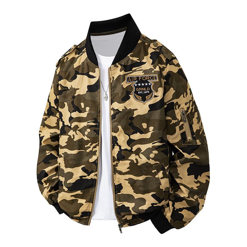 Herbst und Winter neue Jacke Übergröße Fliegerjacke Herrenjacke Jacke Herren Arbeitsjacke Camouflage