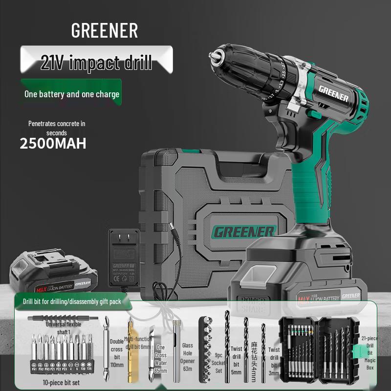 Lulin Cordless Electric Drill & Screwdriver Kit CN plug (adapter included)