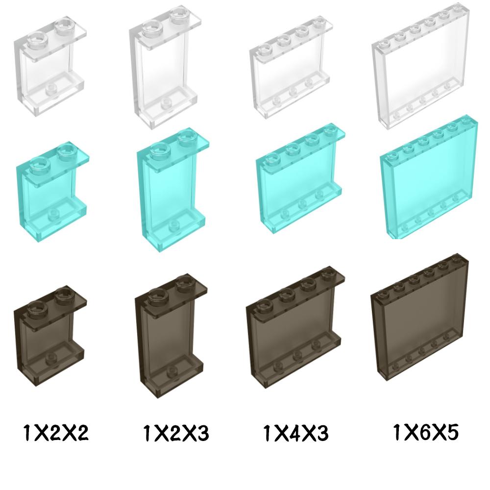 MOC Brick Window Glass House Wall Panel 87552 87544 60581 87543 59349 Build Brick Accessories Parts Assembles Particles Fun for All Ages