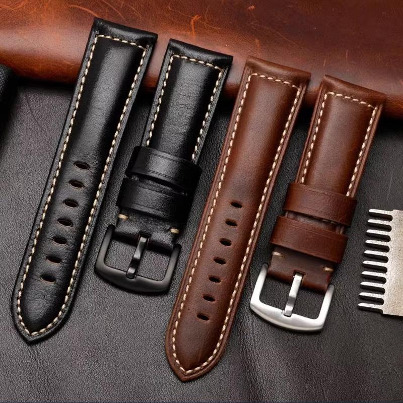 Retro Cowhide Watch Strap 20mm 22mm 24mm 26mm Band Universal Replacement Watchbands Bracelet Watches Vintage calfskin strap