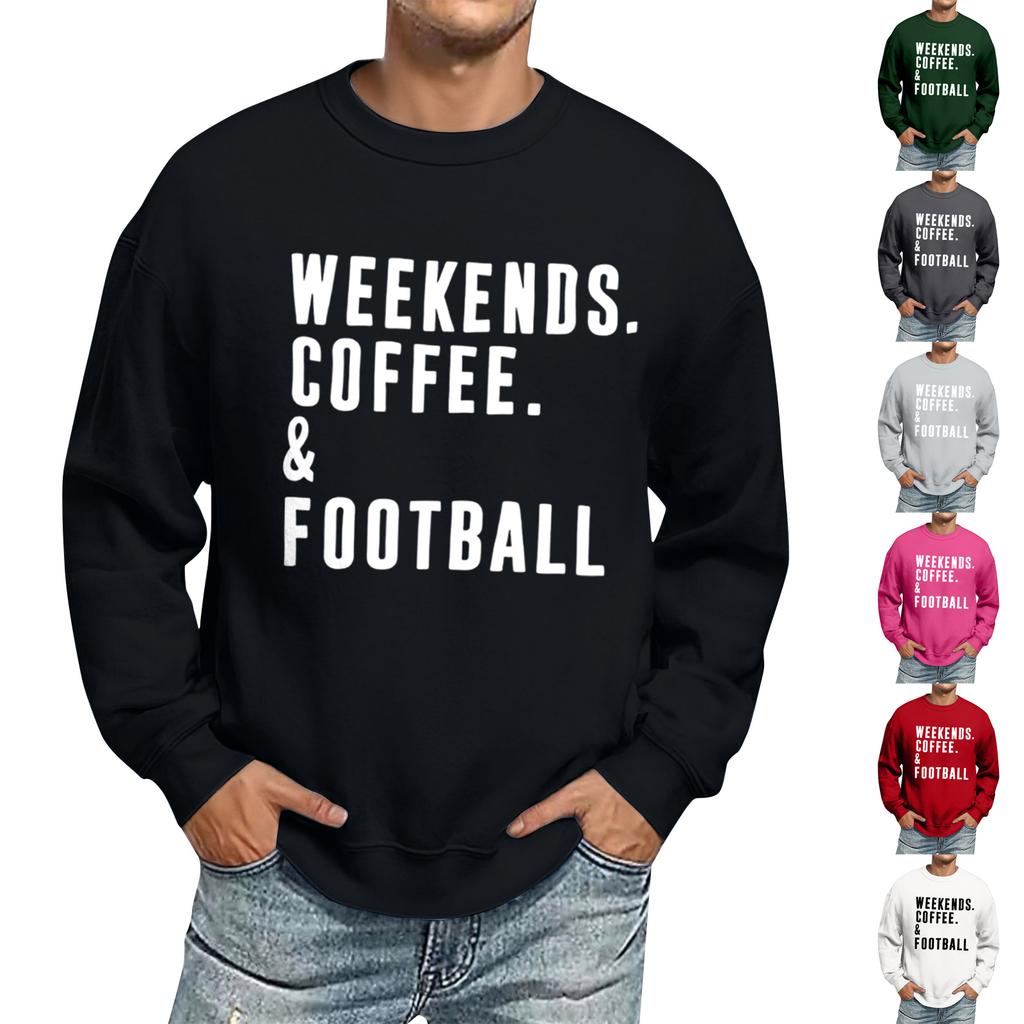 Men's Oversized Long Sleeve Crewneck Sweatshirt Casual Loose