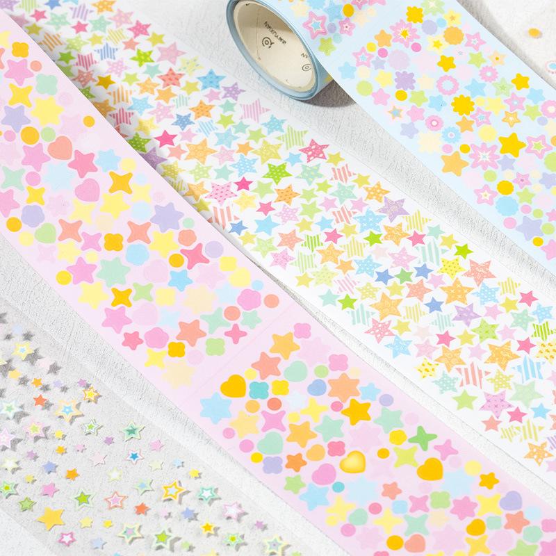 Die-Cut Starry Sky Series Tape for Journals, Phone Cases, DIY Collages & Paintings