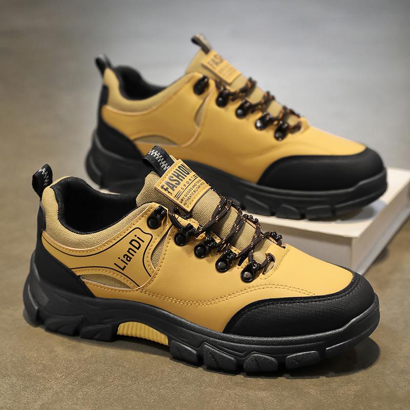 New Men's Sports Hiking Shoes 2025 Men's Anti Slip Training Shoes Leather Outdoor Oversized 48 Autumn Hiking and Jogging Shoes