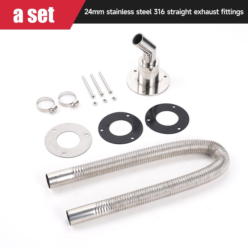24mm Stainless Steel 316 Thru Hull Exhaust Fitting Tube Pipe Socket Hardware Part Air Diesel Vent Heater For Car Boat Truck