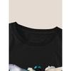 European Size Women's Casual Dragonfly Watercolor Print T-Shirt - Breathable Summer Short Sleeve Round Neck Top,