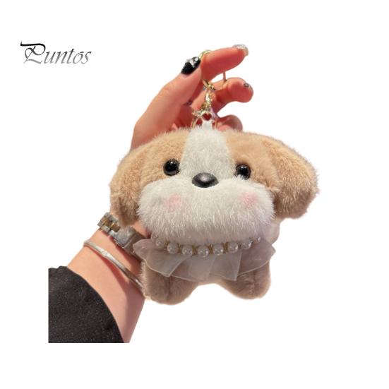Birthday Gift Keychain Plush Puppy Soft Cartoon Dog Bag Charm Car Key Handbag Pendant Kids Adults Holiday Decoration