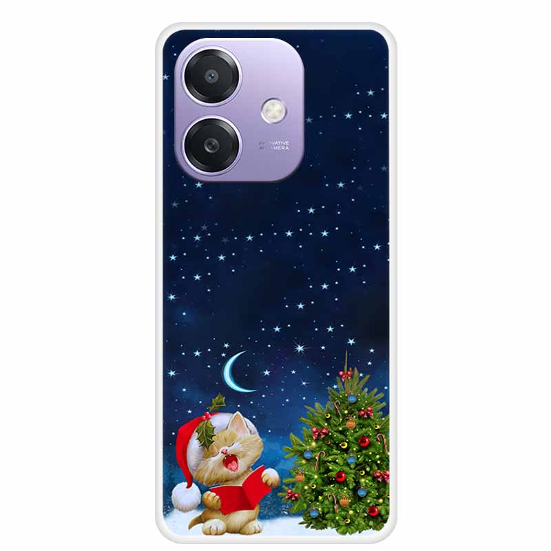Christmas Phone Cases for OPPO A3 A3x 4G 5G Case Transparent Snowman Soft Santa Claus Silicone Back For A3 A3x TPU Clear Cases