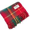 Women’s Red Plaid Tassel Scarf – Thick, Double-Sided Winter Shawl and Neck Warmer for Christmas