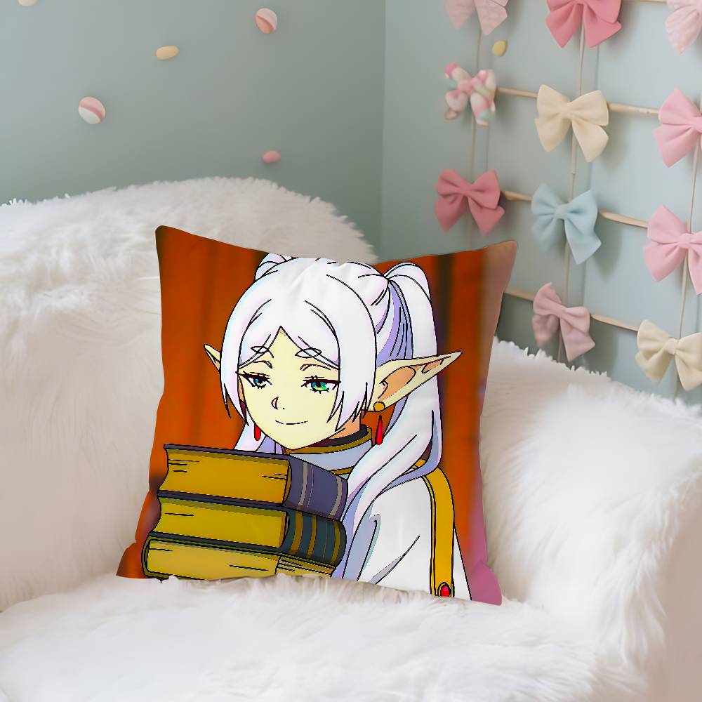 Anime F-Frieren Cute Case Plush Fabric Soft Pillowcase Double Sided Print Cushion Cover Household Gifts