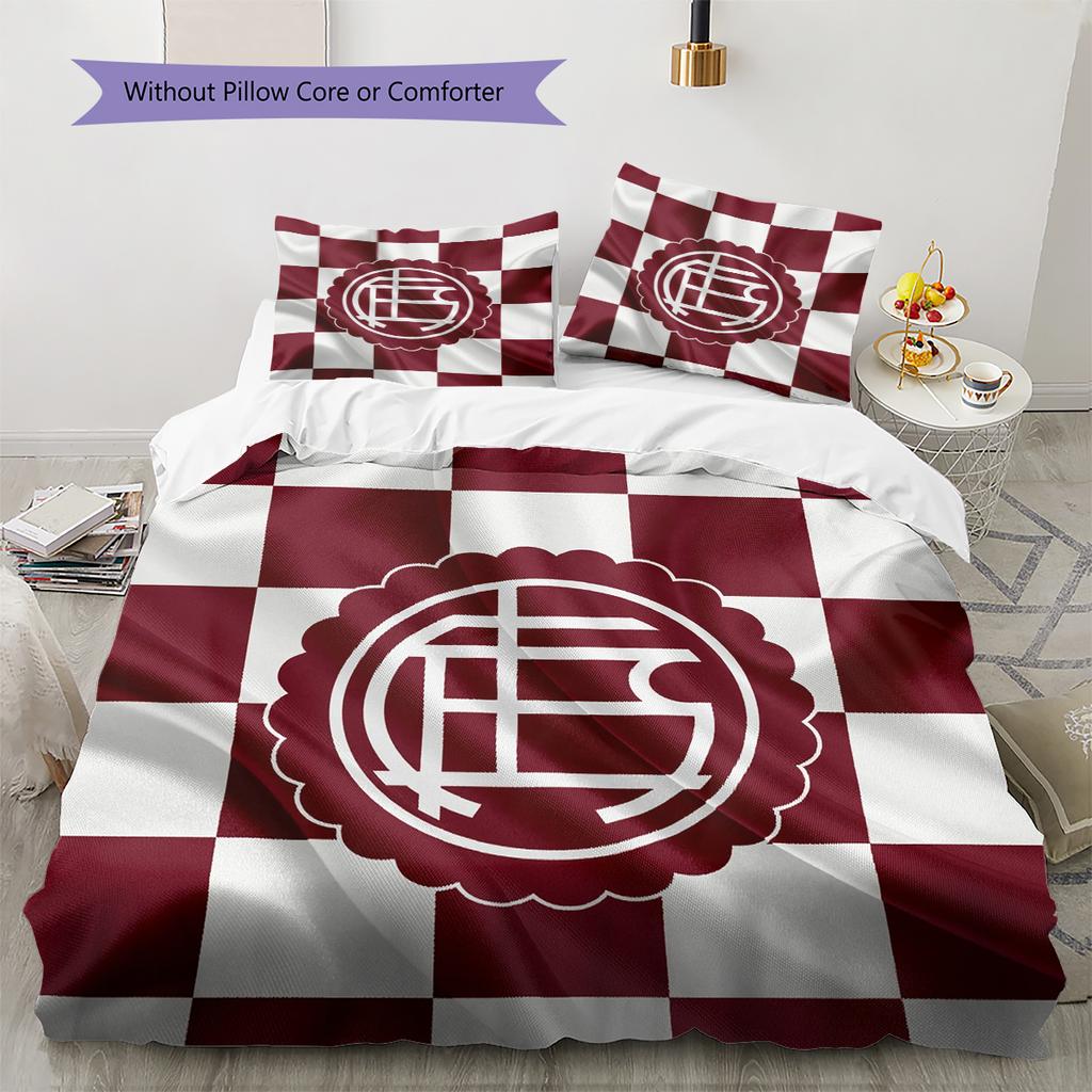 Club Atletico Lanus Pattern Bedding Home Decoration Birthday Gift (1 * duvet cover + 2 * pillowcase, without core)