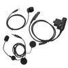 Motorcycle Headset Mic Kit with Adapter Walkie Talkie Helmet Earpiece for Baofeng UV 9R PLUS