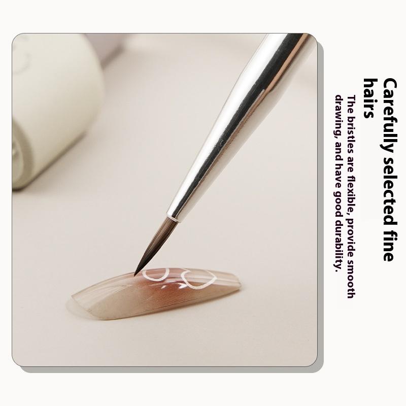 Nail Art Brush Checker Nail Drawing Painting Line Brush Uv Gel Brush Detail Brush Nail Art Tool Acrylic Diy Design Manicure Tool