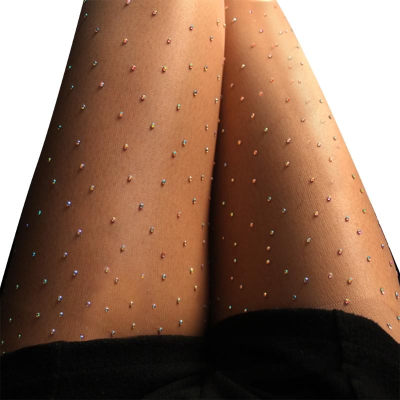 Diamond Mesh Pantyhose Summer Womens Sexy Tights Rhinestone Mesh Stockings