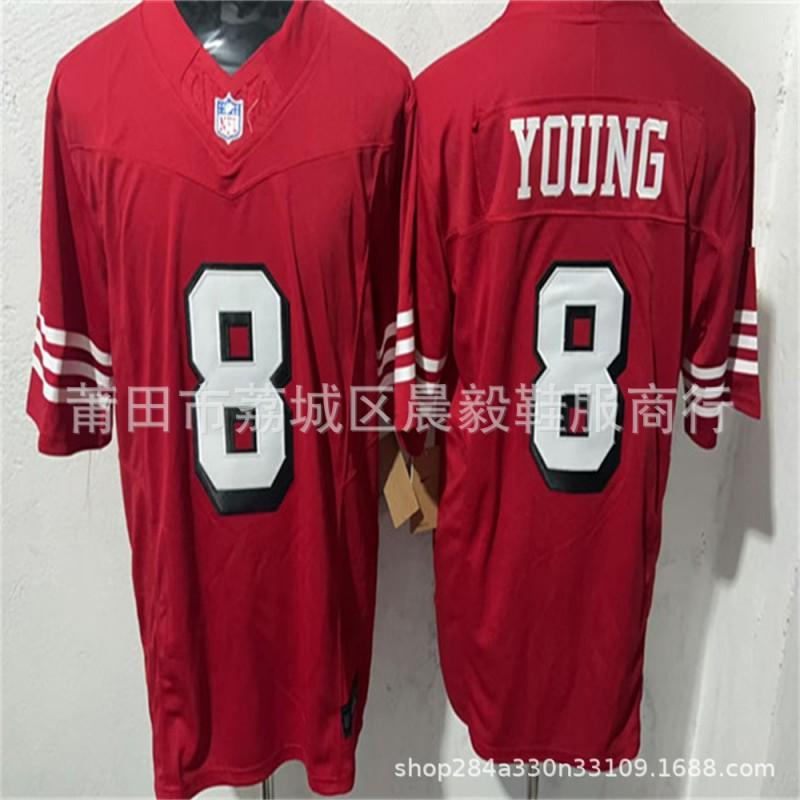Camiseta Replica de Hombre NFL San Francisco 49ers George Kittle 85 Deebo Samuel 19 Nick Bosa 97 Mezcla de Algodón Uniforme de Fútbol