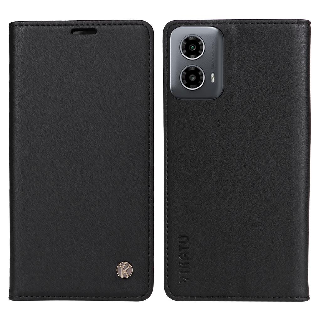 YIKATU YK-001 For Motorola Moto G45 5G/G34 5G Case Magnetic Closure Full Protection Leather Phone Cover