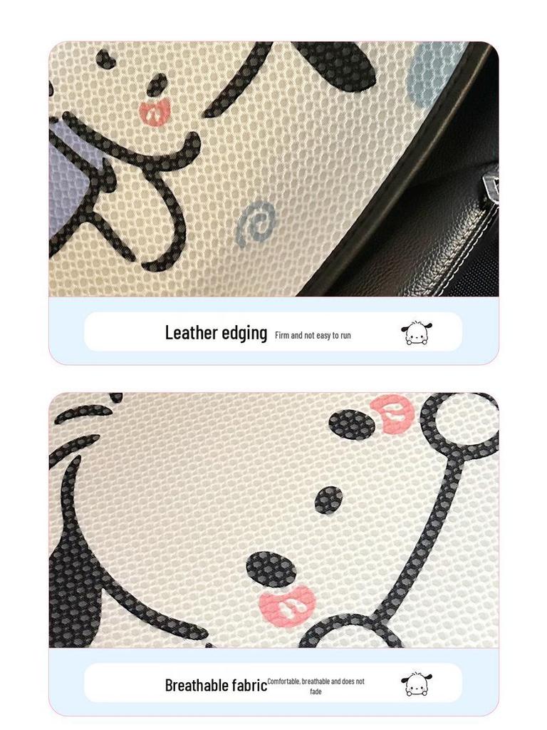 Pacha Hundeautositzkissen: Universelles Cartoon-Design, Damen-Halbwickel-Überwurf für alle Jahreszeiten