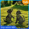 2Pcs Animal Silhouette Stakes Metal Black Animal Stakes Decorative Animal Stakes Insert Animal Stakes for Yard Garden Lawn