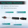 High Defense Solar Fuses Connectors IP67 Rate Fuses Adapters for Reliable Outdoor Use In Harsh Weather Conditions