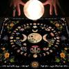 Divinations Tablecloth Moonphases Flower Astrologys Tarot Cards Tablecloth Altars Cloth Divinations Game Accessories