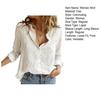 Women Shirt Lapel Long Sleeve Buttons Placket Shirt Tops Pure Color Loose Fit Breathable Moisture-Wicking Office Shirt