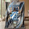 Argentina Football Printed Flannel Blanket Skin Friendly Warm Decorative Throw for Indoor Couch Bed Daily Use