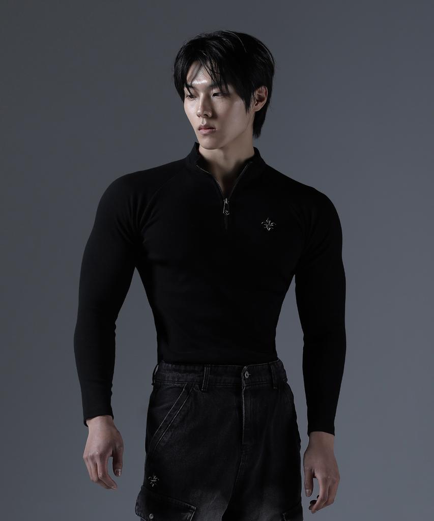 CARMID Antique Half-Zip Long Sleeve [Black]
