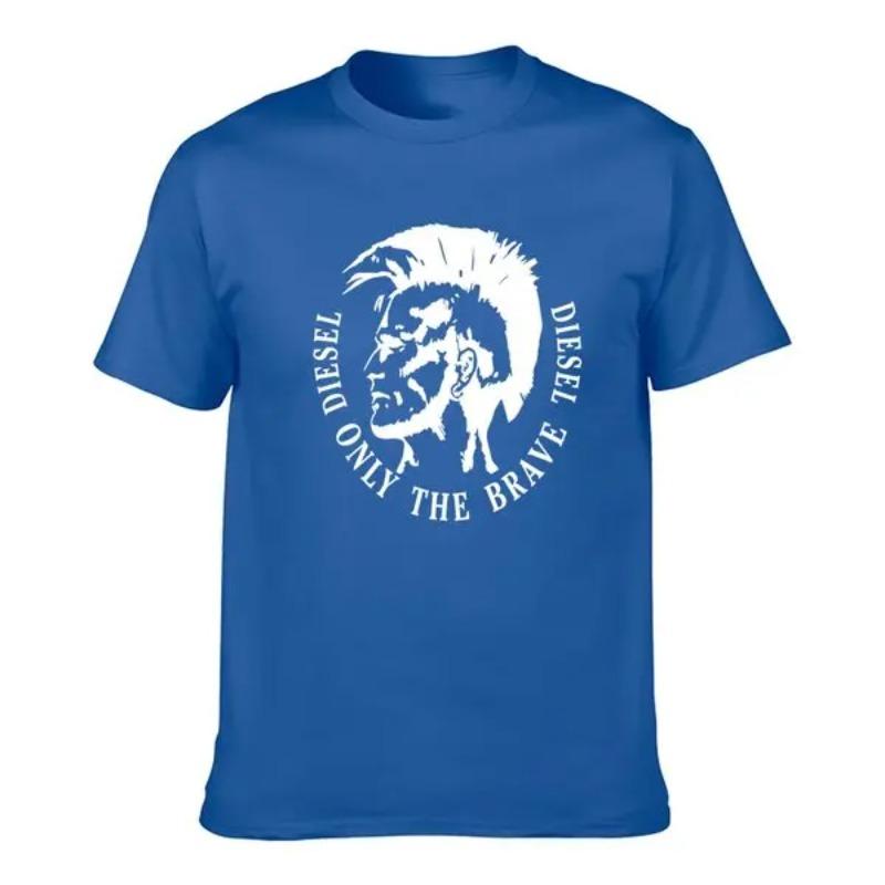 T-Shirt for Men Graphic New Outfits Only the Brave Estilo Graphic Tee Oversized Men Clothing Harajuku Vintage Casual Streetwear