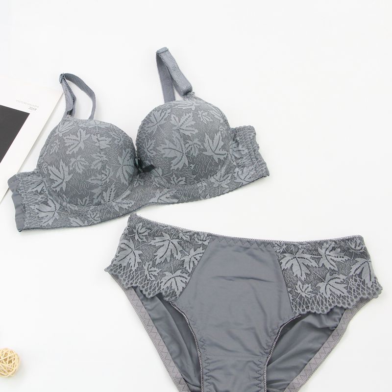 Set Reggiseno in Pizzo Francese Taglie Forti Moda Comodo e Sexy Slip Push-up e Modellante
