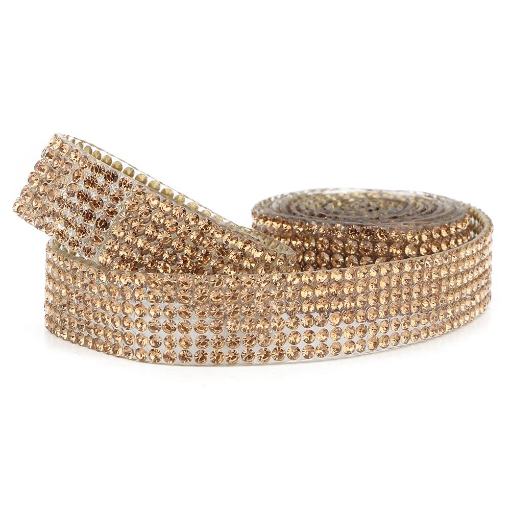 1m Strass Glasgewebe Band Eisen auf Aufnäher Brautkleid Schuhe Besatz (  Farbe)
