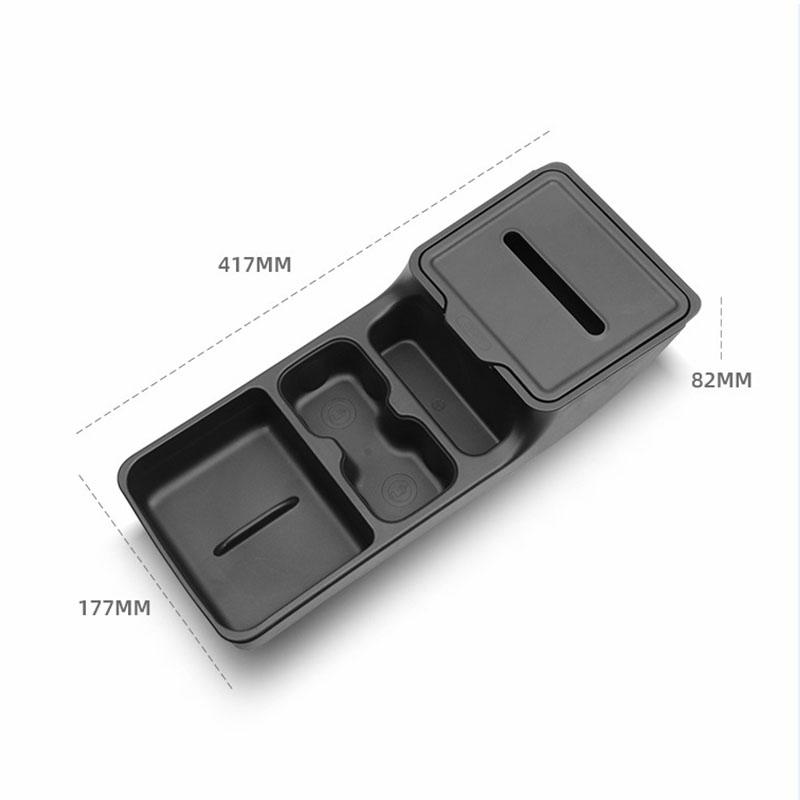 For Geely Xingyuan EX2 2025-2026 Under Central Console Storage Box with Water Cup Holder & Tissue Box Interior Tidy Accessories