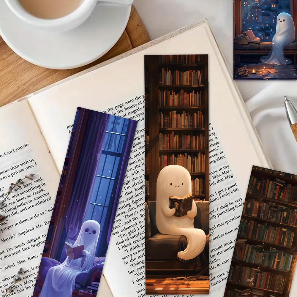 32pcs. Ghost bookmarks for reading, suitable for back-to-school season, Christmas, Halloween, teachers, readers, and birthdays.