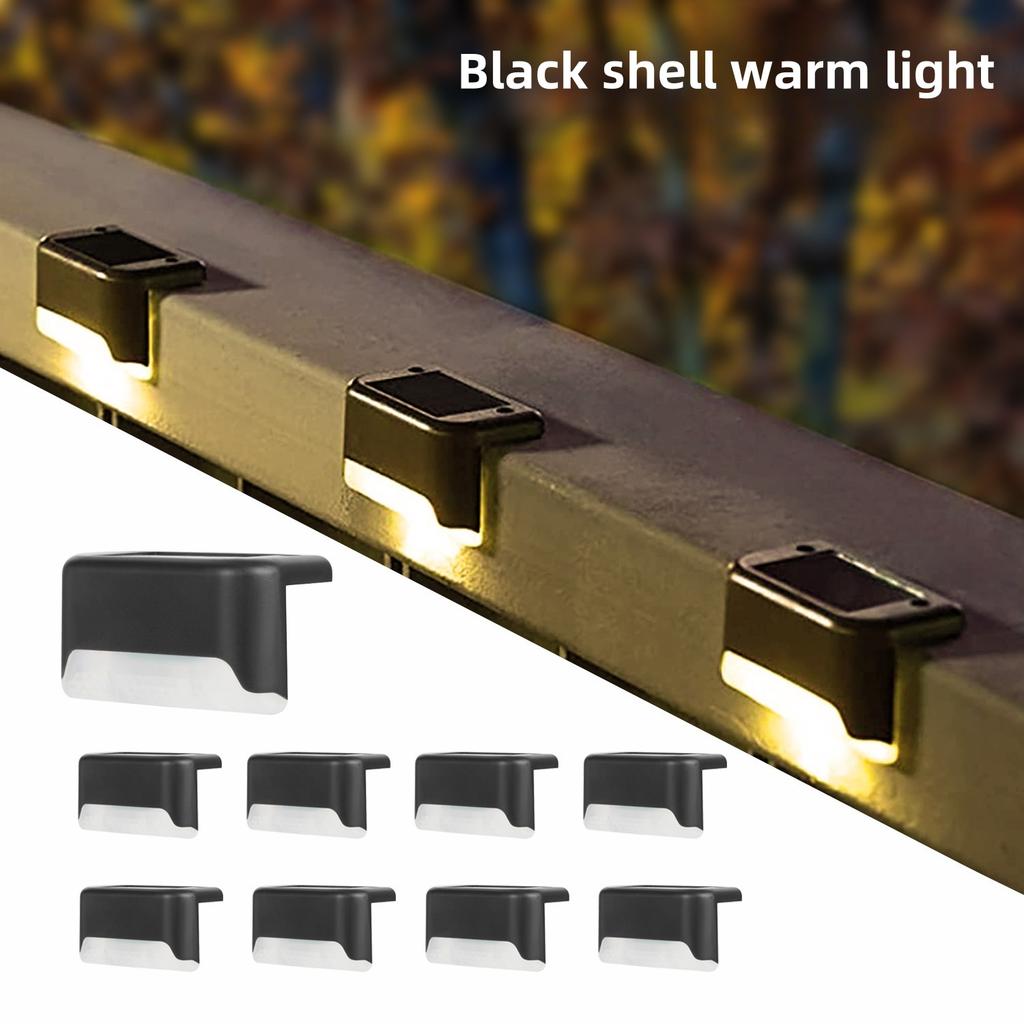 4PCS Solar Deck Lights - LED Decorative Walkway, Fence & Step Lights for Stairs, Balconies, Yards & Garden Paths