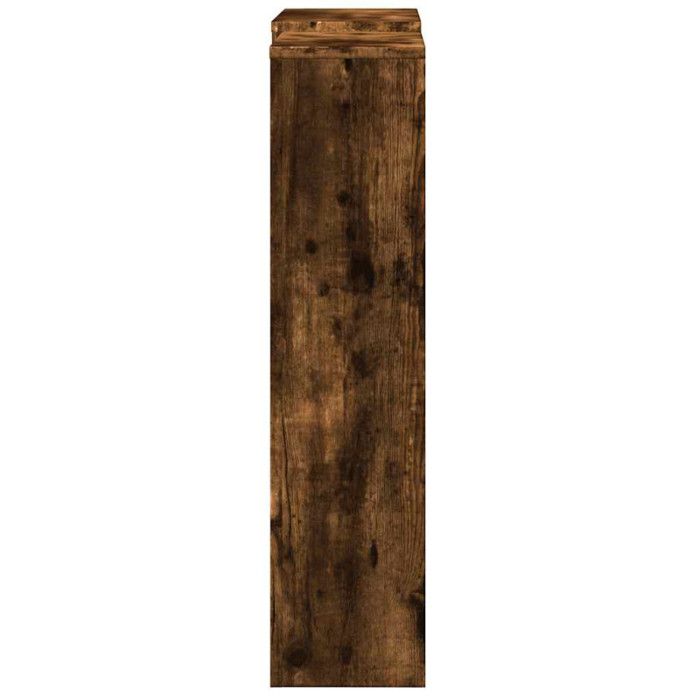 VidaXL Cache-radiateur chêne fumé 205x21,5x83,5 cm bois d'ingénierie, bouchon de radiateur, cache-radiateur haut, radiateur 852766