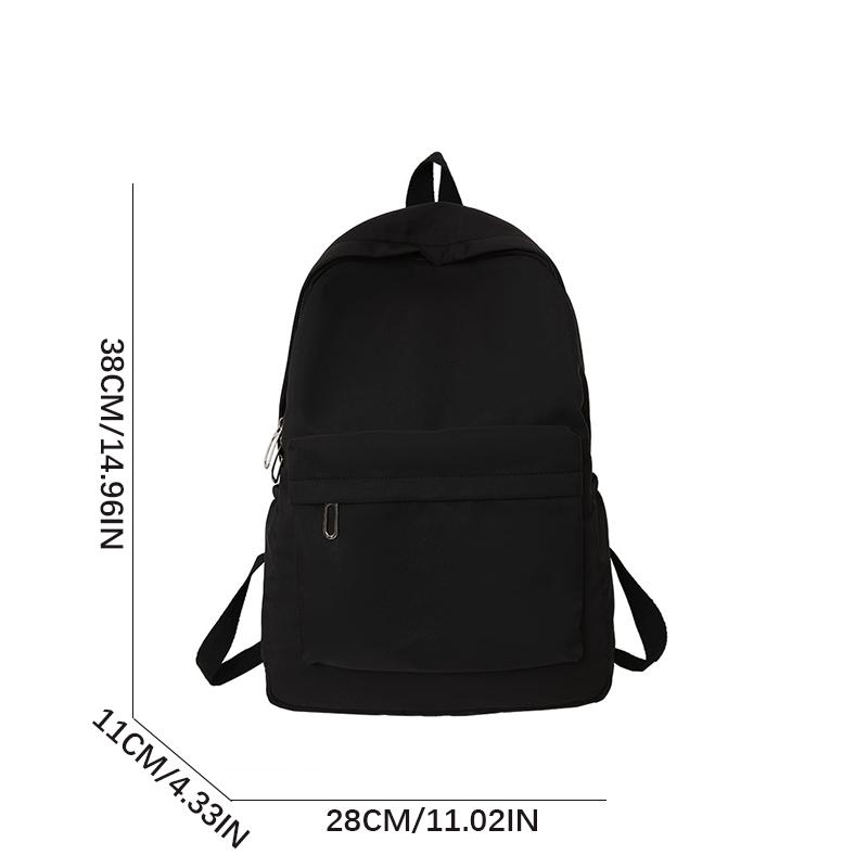 Enkel enfärgad vardagsryggsäck, lätt mångsidig gymnasieelevväska, mångsidiga enfärgade dagsryggsäckar för att umgås