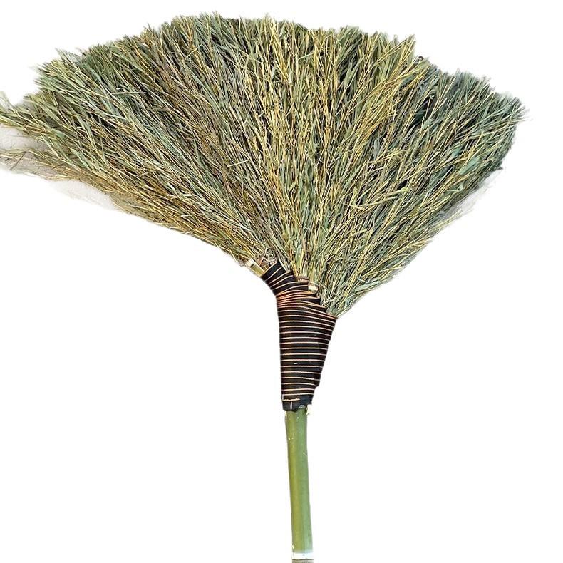 Large Bamboo Broom for Indoor Hard Floor Cleaning - Ideal for Office, Classroom, Yard, and Household Use