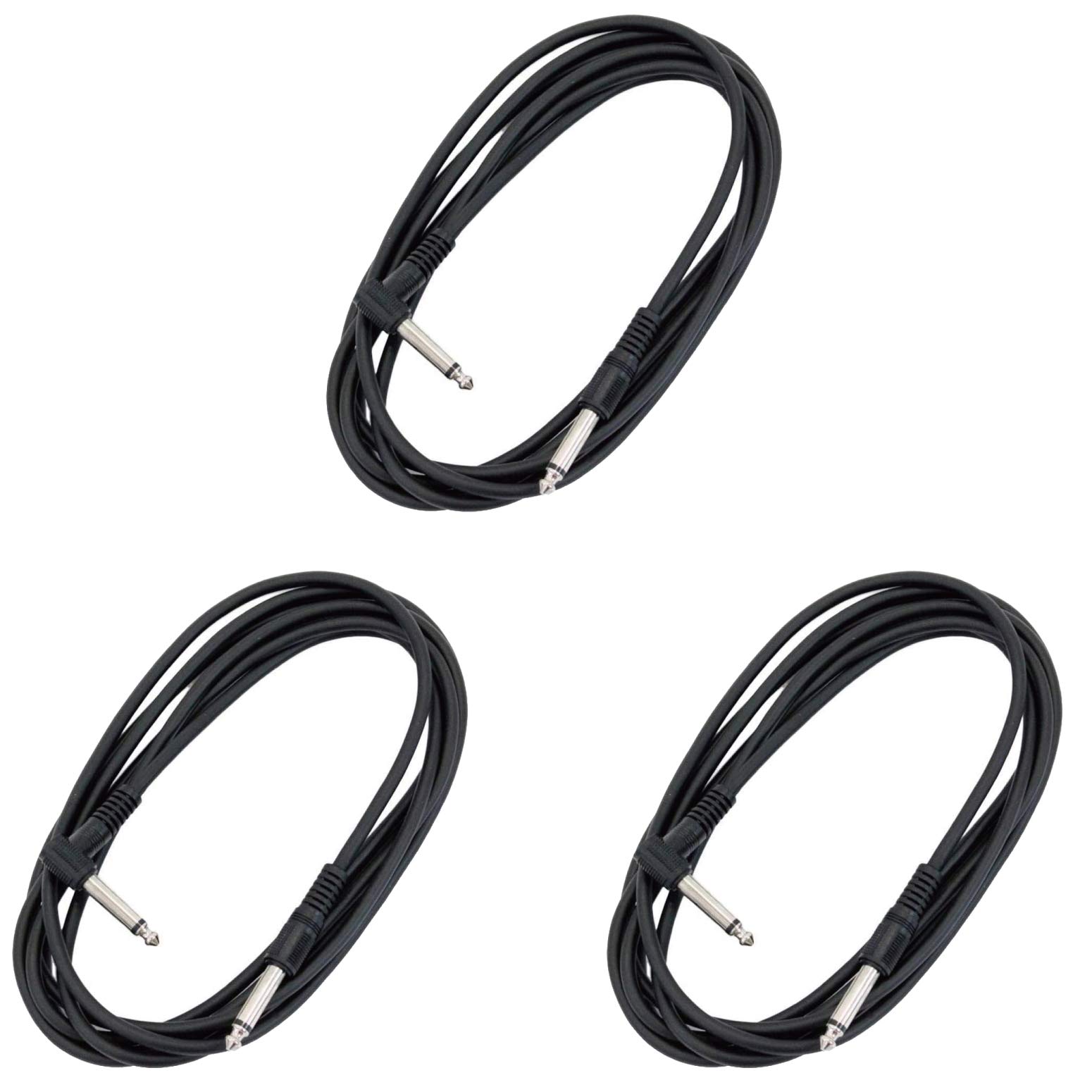 

[Set of 3] Kikutani P-300 Black Patch Cables, 3m (SL), 5mm Diameter