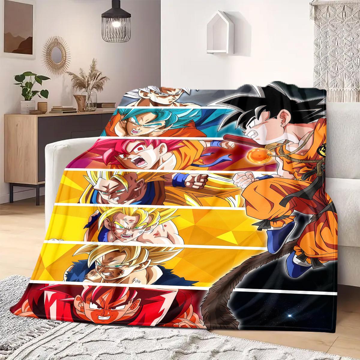

Dragon Ball Z Print Blanket Warm Comfortable Flannel Blanket Suitable for Bedrooms,Sofas, Beds,Chairs,Travel -QIAO29 75x90cm