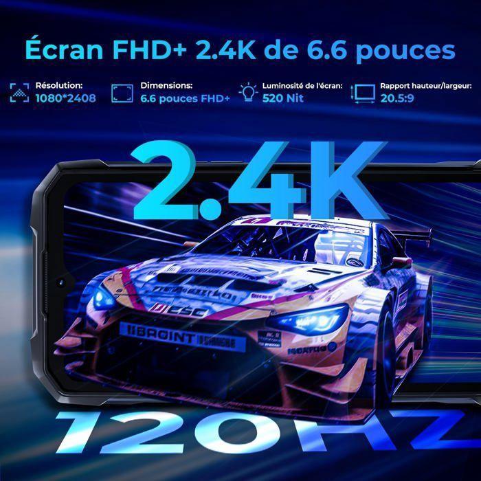 HOTWAV Hyper 7 Pro 5G Telefon Tragbar Unzerbrechlich 36GB+256GB 6,6" FHD+ 10800mAh 200MP Smartphone Unzerbrechlich IP68/NFC/GPS Schwarz