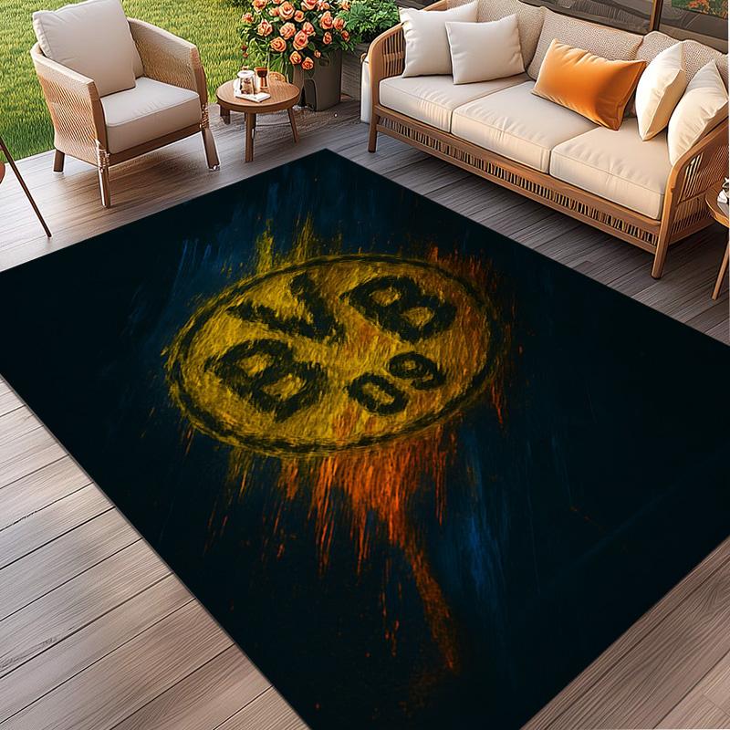 Alfombra Estampada Borussia Dortmund, Alfombra de Piso Lavable, Para Entrada Dormitorio Lavadero Oficina Estudio, Decoración del Hogar Regalo de Cumpleaños Navidad